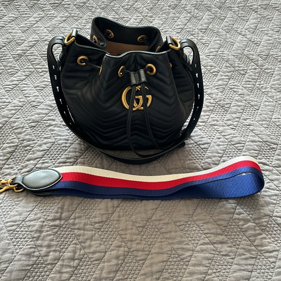 Gucci GG Marmot Black Bucket Bag - Picture 3 of 6